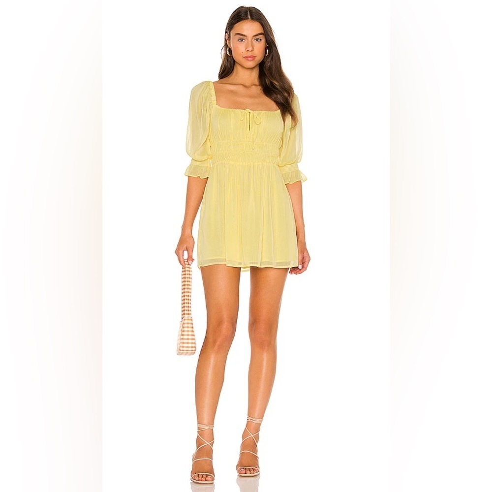Majorelle Lelani Mini Light Yellow Dress Size XS